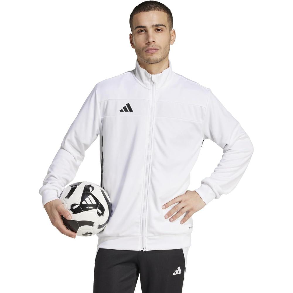 imageadidas mens Tiro 25 Essentials Training Track TopWhiteBlack