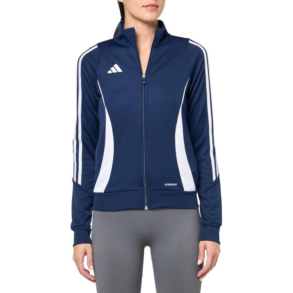 imageadidas womens Tiro 24 Training JacketTeam Navy BlueWhite