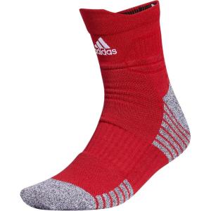 adidas 5-Star Team Cushioned High Quarter Socks (1-Pair)(Team Power Red/White)