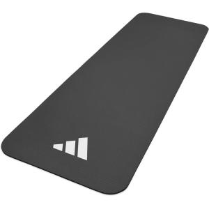 adidas Fitness Mat – Lightweight – Non Slip Yoga Mat, 7mm or 10mm(Grey)