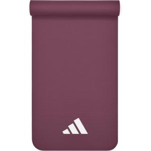 adidas Fitness Mat – Lightweight – Non Slip Yoga Mat, 7mm or 10mm(Maroon)