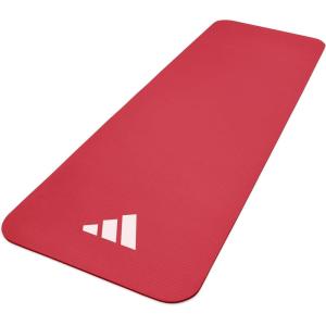 adidas Fitness Mat – Lightweight – Non Slip Yoga Mat, 7mm or 10mm(Red)