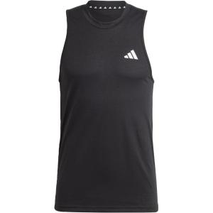 adidas Men’s Training Essentials Feel Ready Logo Sleeveless T-Shirt(Black/White)