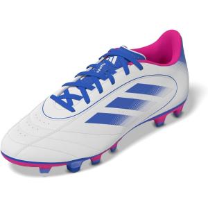adidas Unisex Adult Goletto IX Firm Ground/Multi Ground Soccer Cleat(White/Bright Royal/Team Shock Pink)