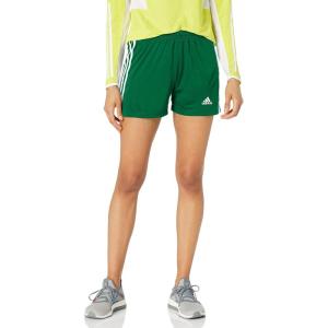 adidas Women’s Squadra Shorts(Team Green/White Full Stripes)