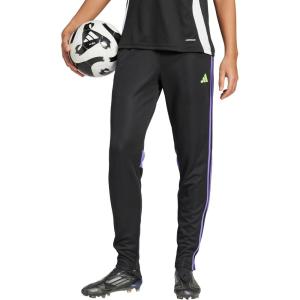 adidas Womens Tiro 25 Essentials Training Track Pants(Black/Purple Rush/Lucid Lemon)