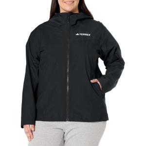 adidas womens Terrex Multi 2.5-layer Rain Jacket(Black)