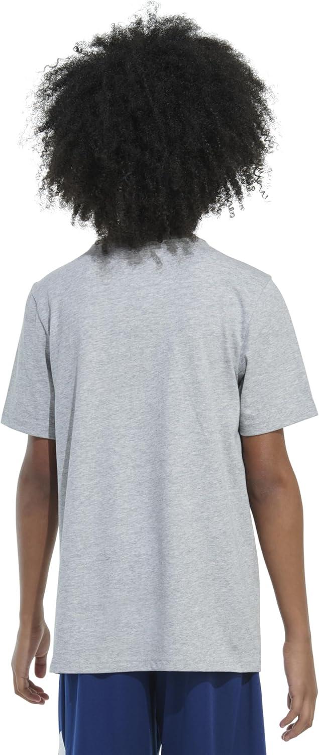 imageadidas Boys Short Sleeve Graphic TShirtHeather Gray Adidas Sports