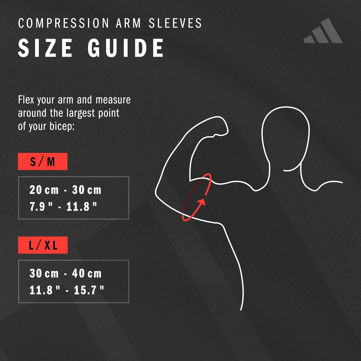 imageadidas Compression Arm Sleeves Lightweight TemperatureRegulating Compression SleevesWhite