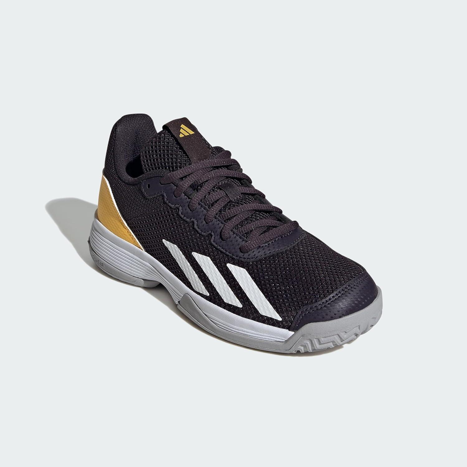imageadidas Kids Court Flash SneakersAurora BlackWhiteSpark