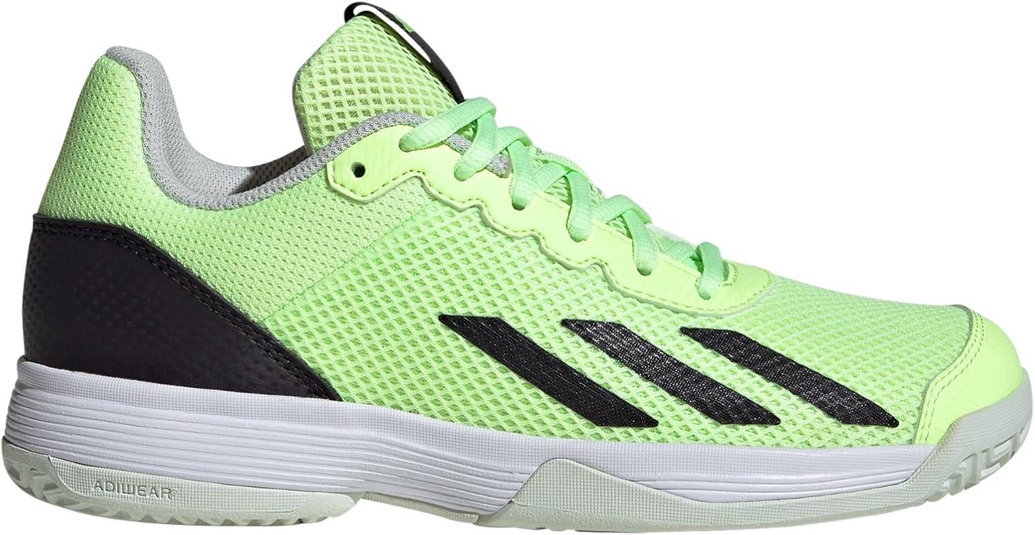imageadidas Kids Court Flash SneakersGreen SparkAurora BlackLucid Lemon