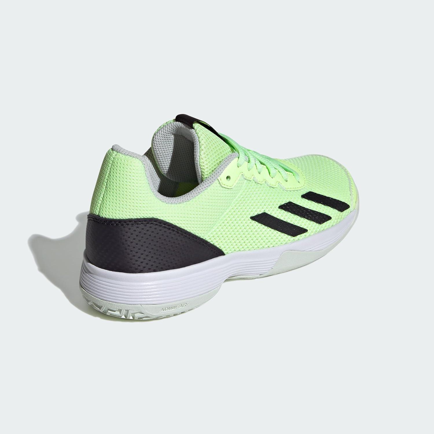 imageadidas Kids Court Flash SneakersGreen SparkAurora BlackLucid Lemon
