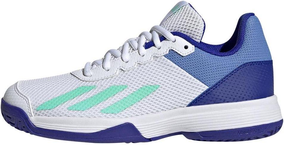 imageadidas Kids Court Flash SneakersWhitePulse MintLucid Blue
