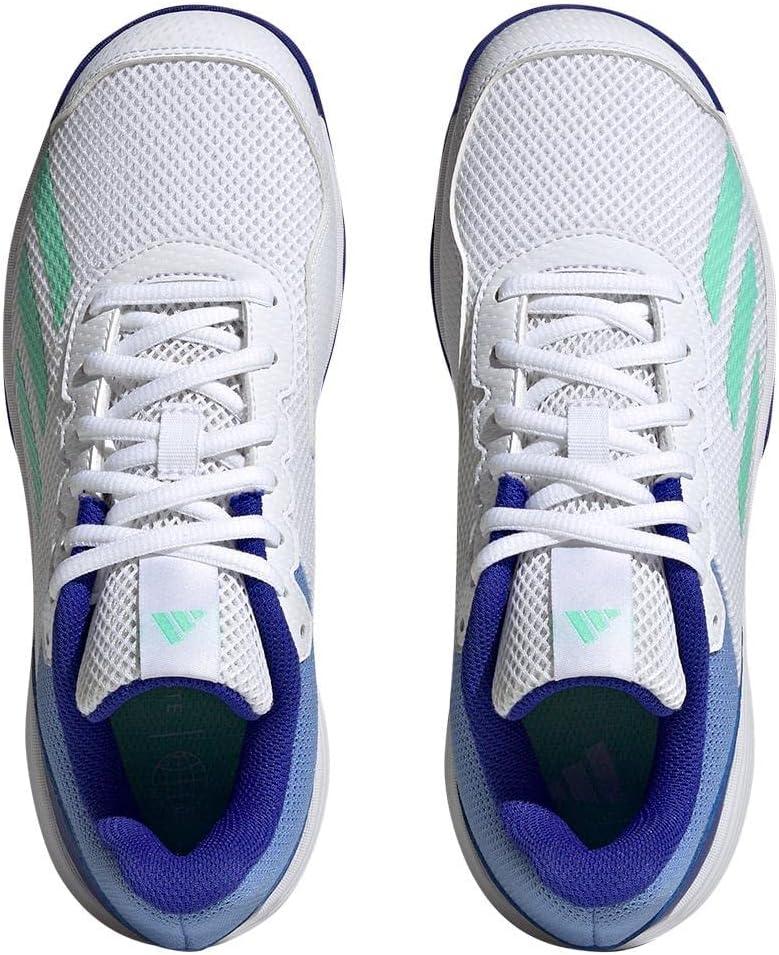 imageadidas Kids Court Flash SneakersWhitePulse MintLucid Blue