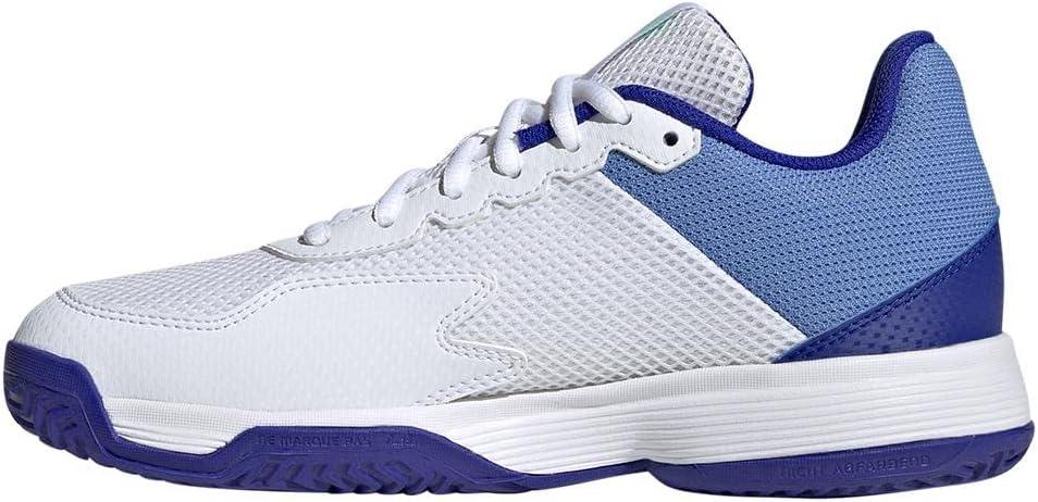 imageadidas Kids Court Flash SneakersWhitePulse MintLucid Blue