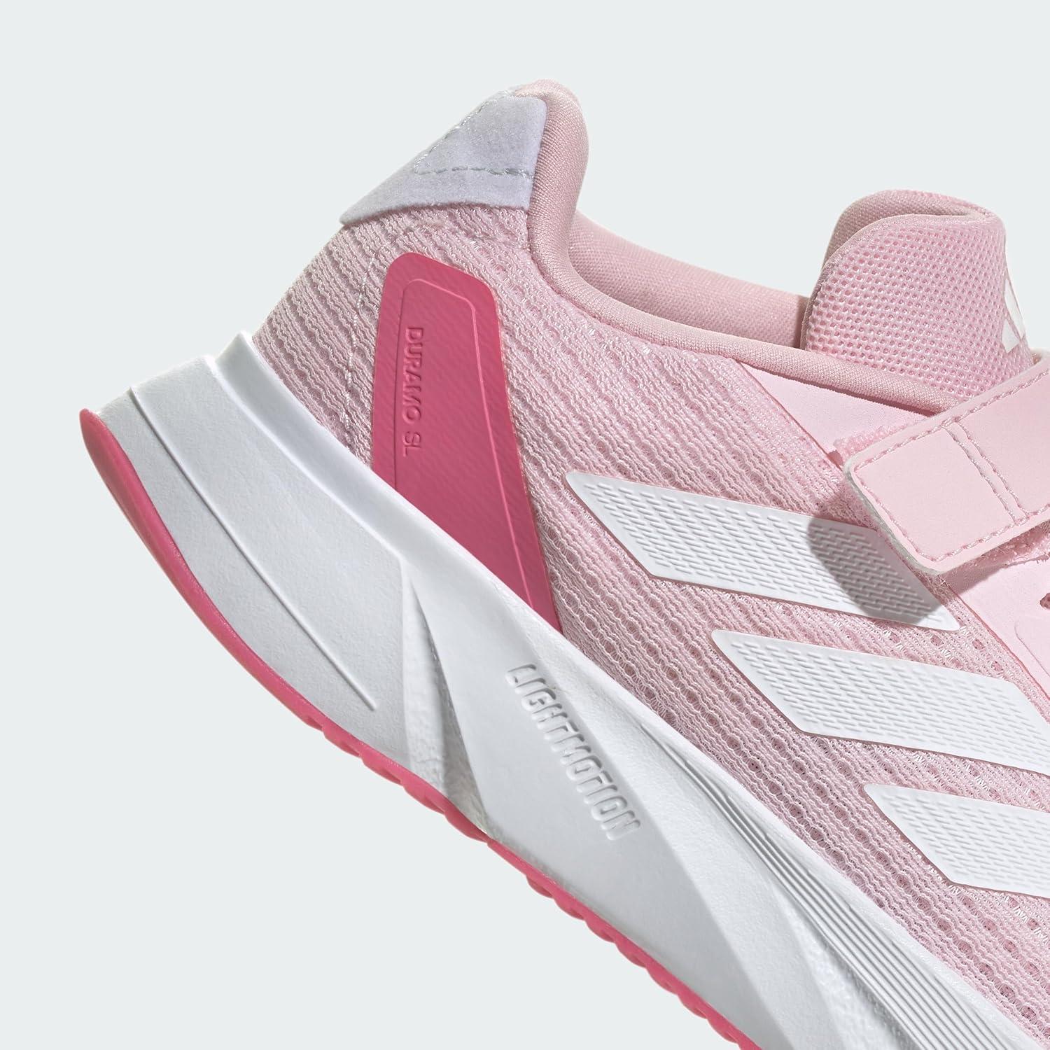 imageadidas Kids Duramo SL Elastic Lace SneakersClear PinkWhitePink Fusion