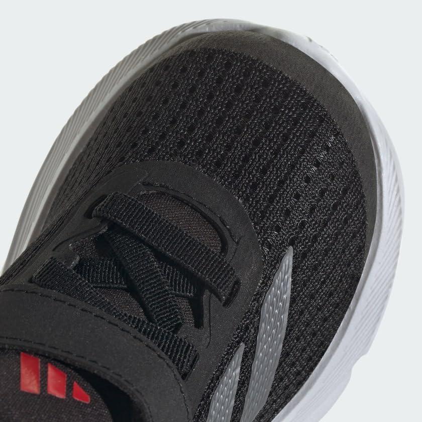 imageadidas Kids Duramo SL Elastic Lace SneakersCore BlackIron MetallicBetter Scarlet