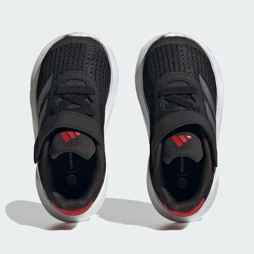 imageadidas Kids Duramo SL Elastic Lace SneakersCore BlackIron MetallicBetter Scarlet