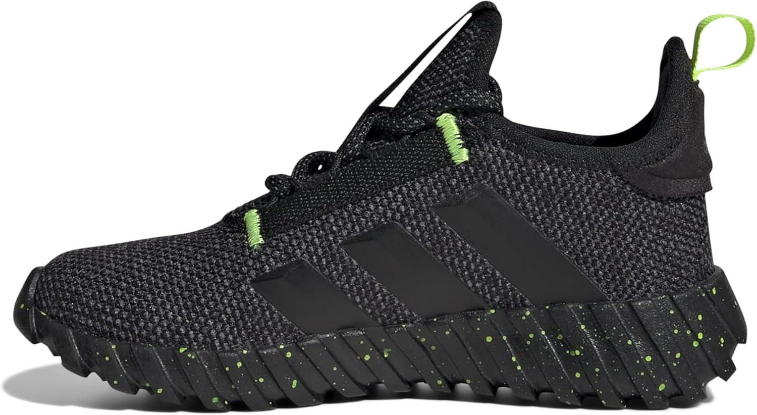 imageadidas Kids Girls Kaptir 30 Lace Up Sneakers Shoes Casual BlueBlackIron MetallicLucid Lemon