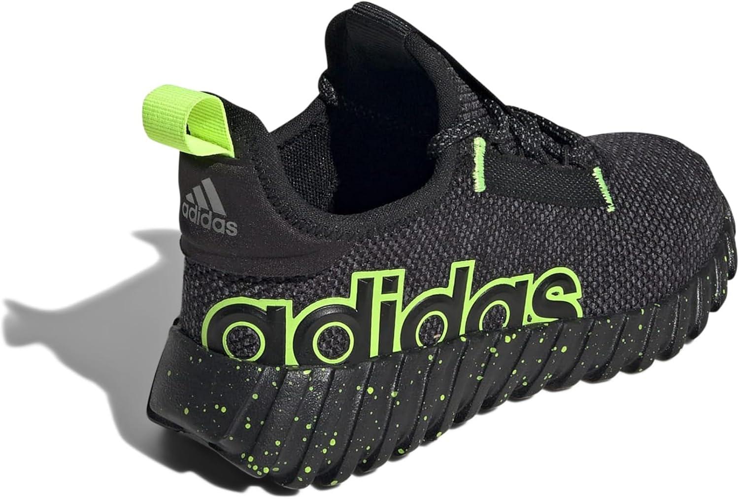 imageadidas Kids Girls Kaptir 30 Lace Up Sneakers Shoes Casual BlueBlackIron MetallicLucid Lemon