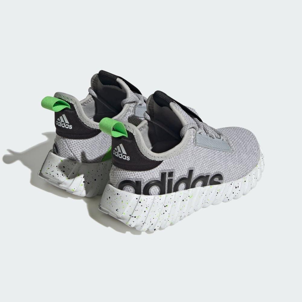 imageadidas Kids Girls Kaptir 30 Lace Up Sneakers Shoes Casual BlueGreyLucid LimeBlack