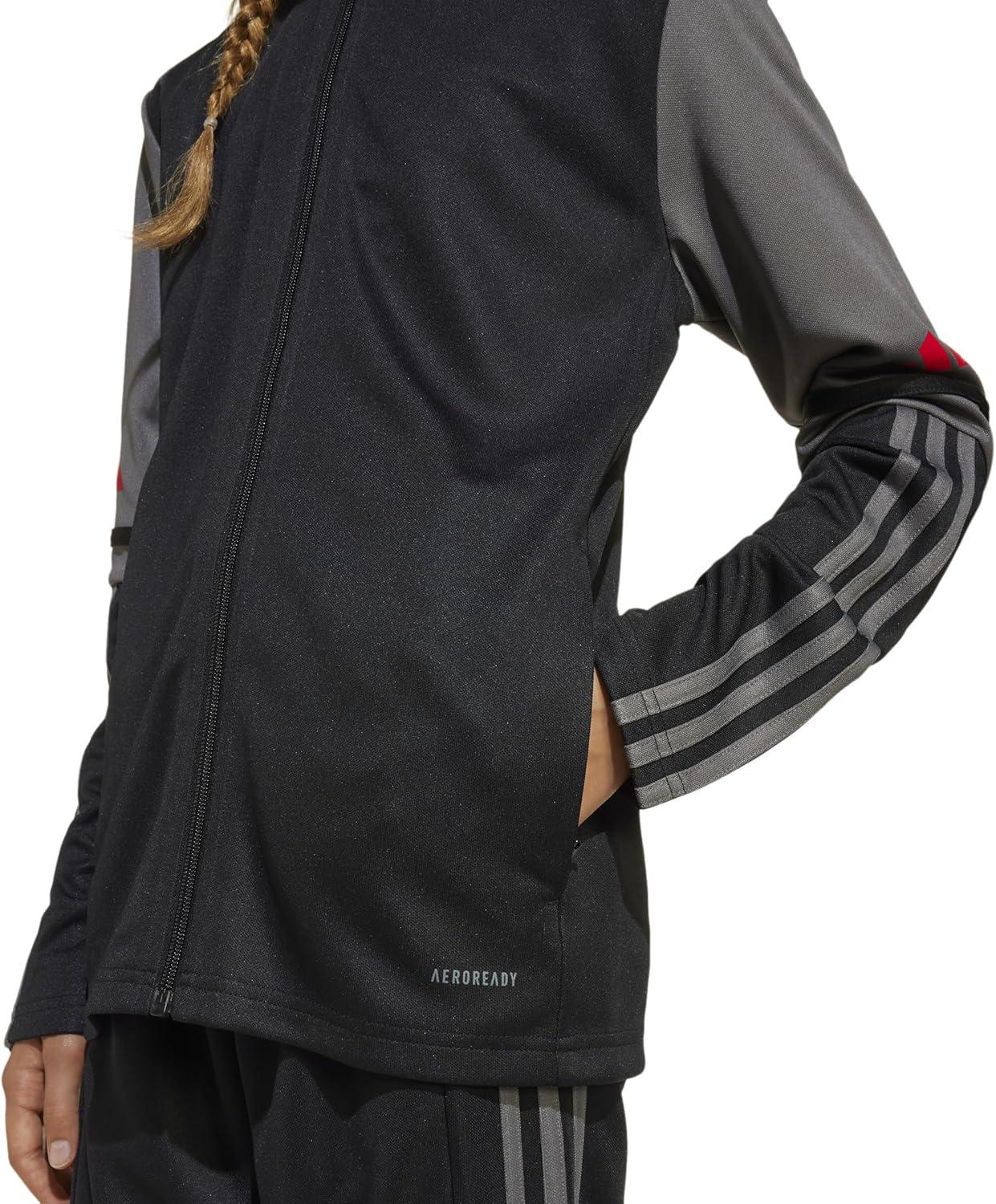 imageadidas Kids Squadra 25 Training JacketBlackTeam GreyPure Ruby