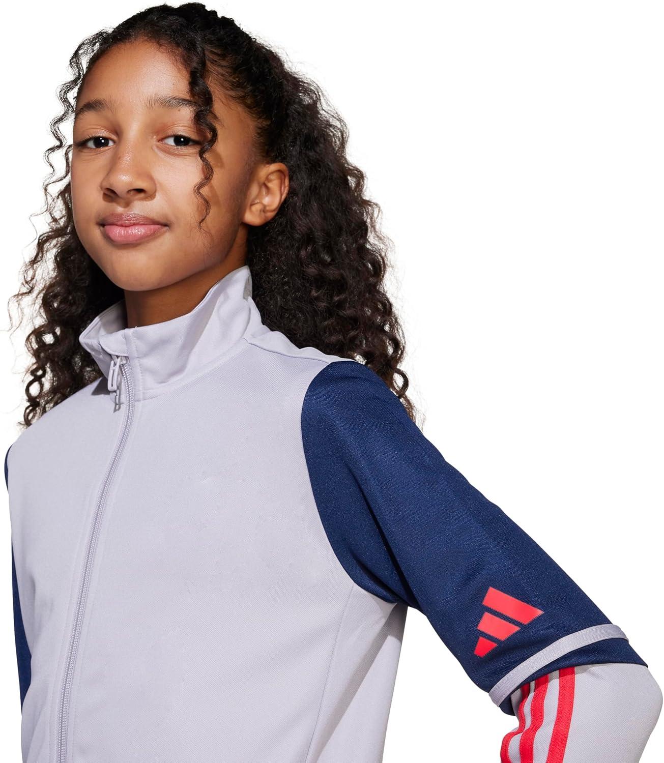 imageadidas Kids Squadra 25 Training JacketGlory GreyTeam Navy BluePure Ruby