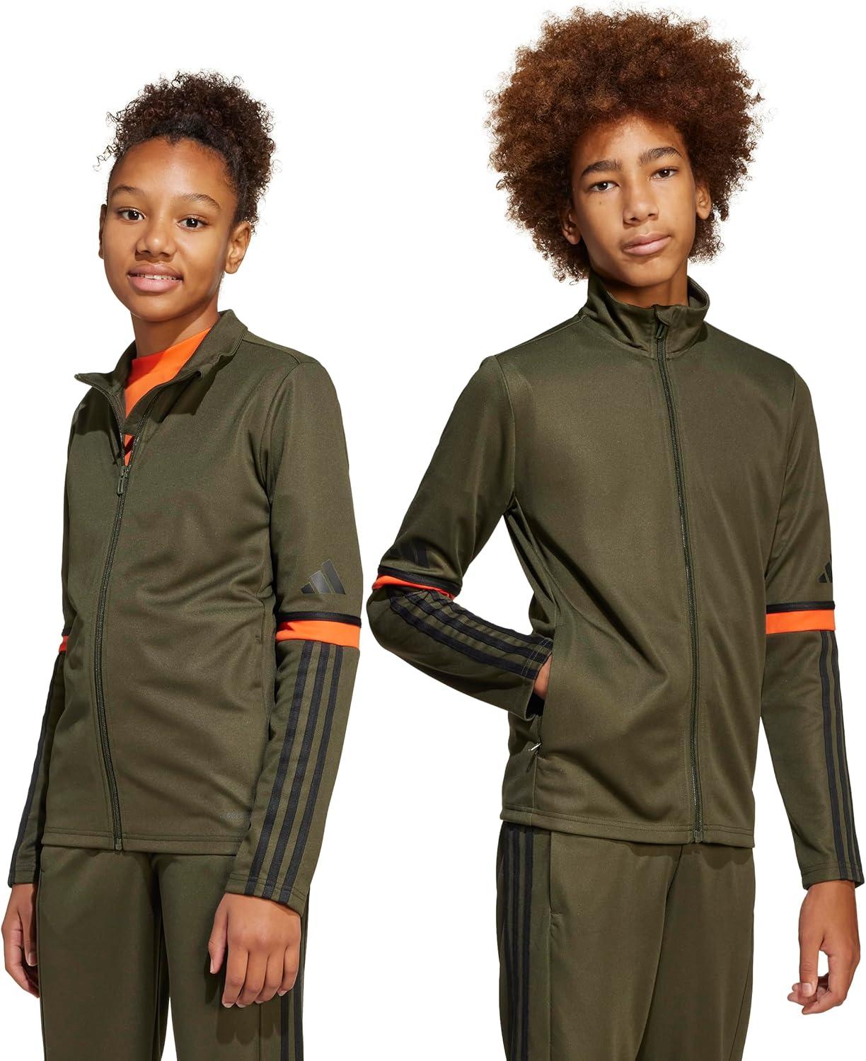imageadidas Kids Squadra 25 Training JacketNight CargoBlackSemi Impact Orange