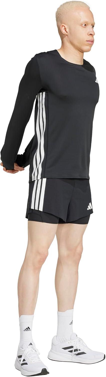 imageadidas Mens Adizero Long Sleeve Running TShirtBlack