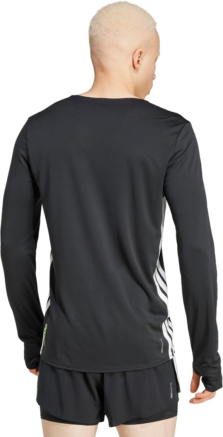 imageadidas Mens Adizero Long Sleeve Running TShirtBlack