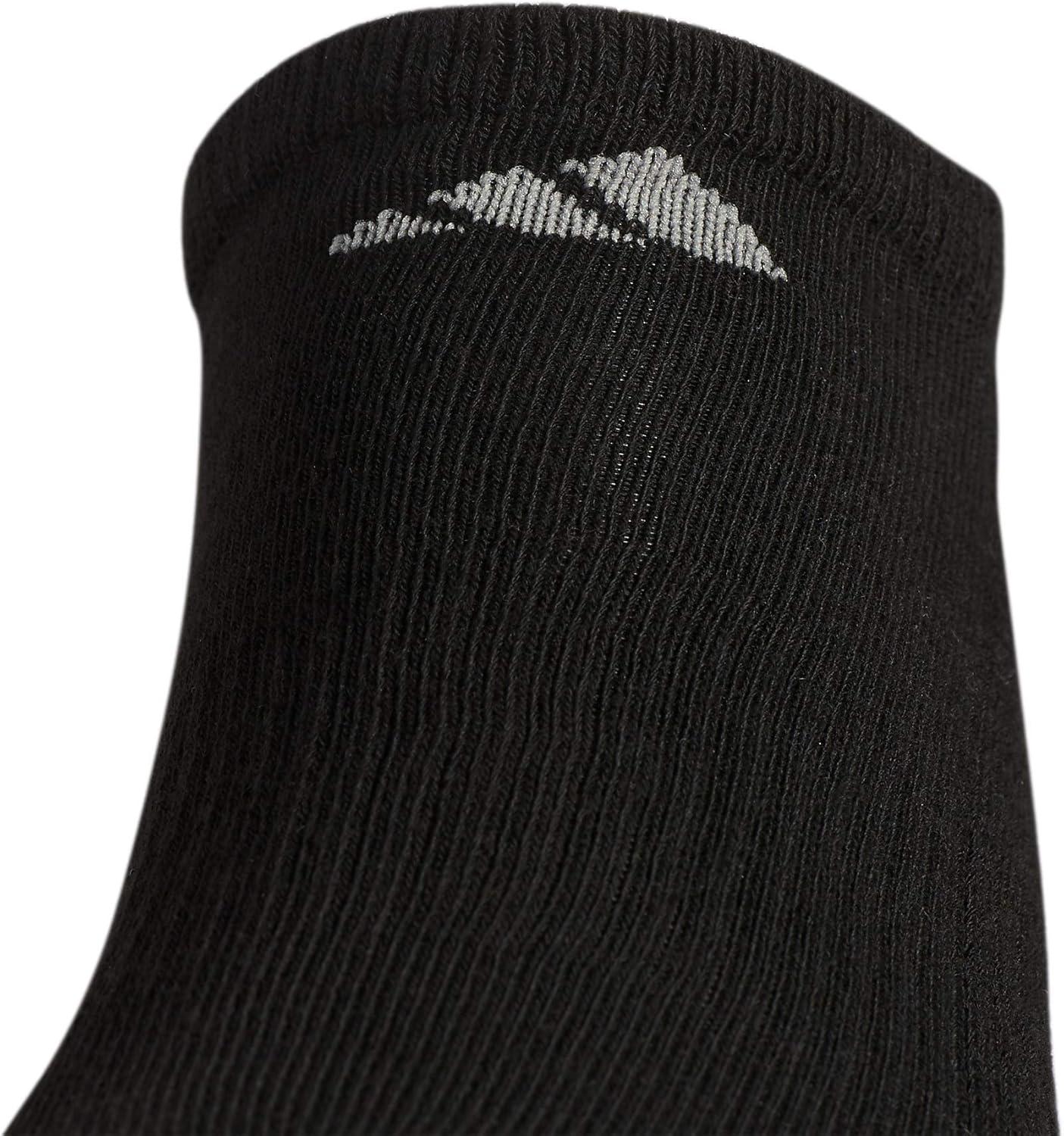 imageadidas Mens Athletic Cushioned 6Pack No Show Socks for MenBlackAluminum 2