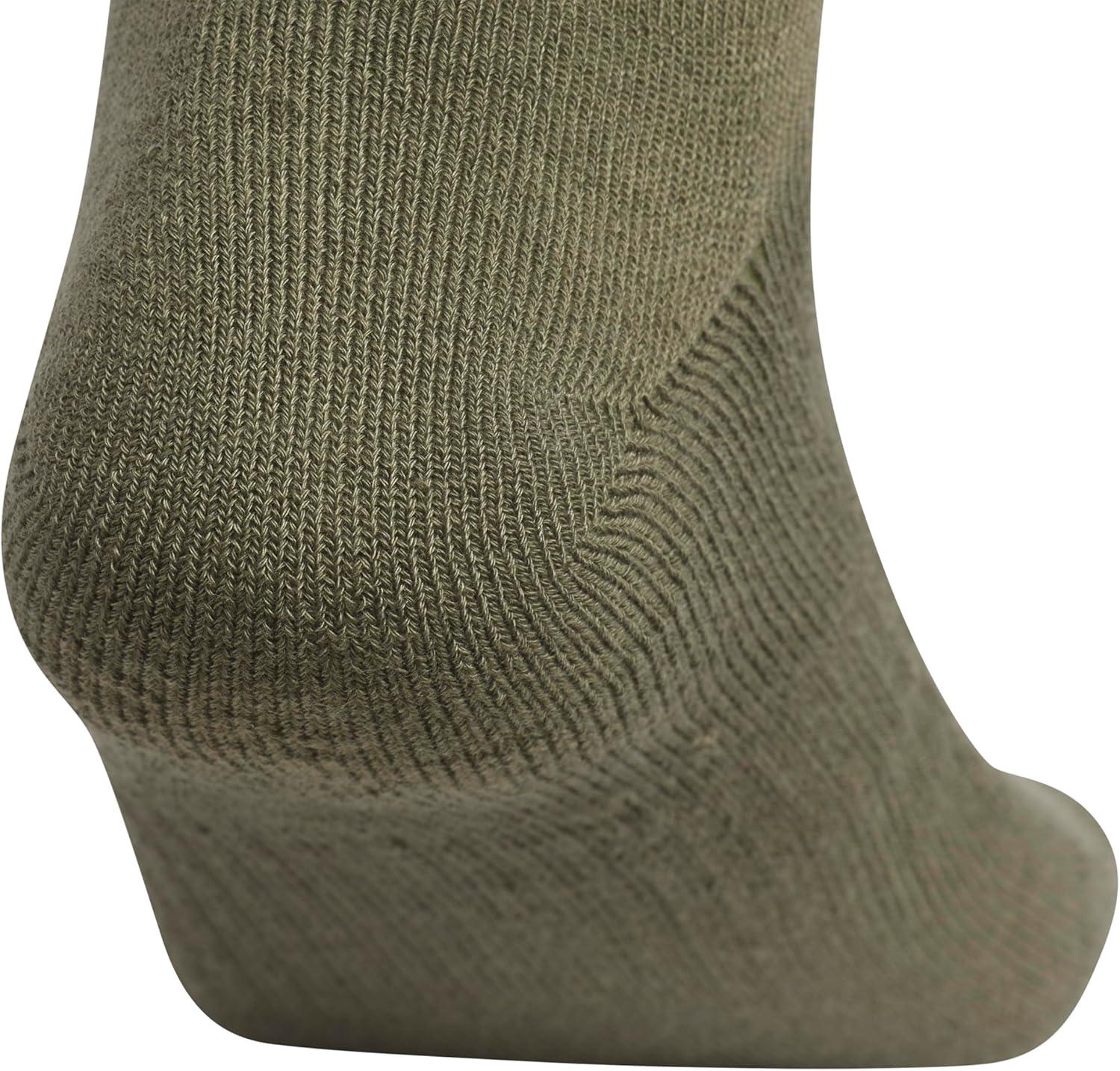 imageadidas Mens Athletic Cushioned 6Pack No Show Socks for MenOlive Strata GreenDark BlueCarbon Grey