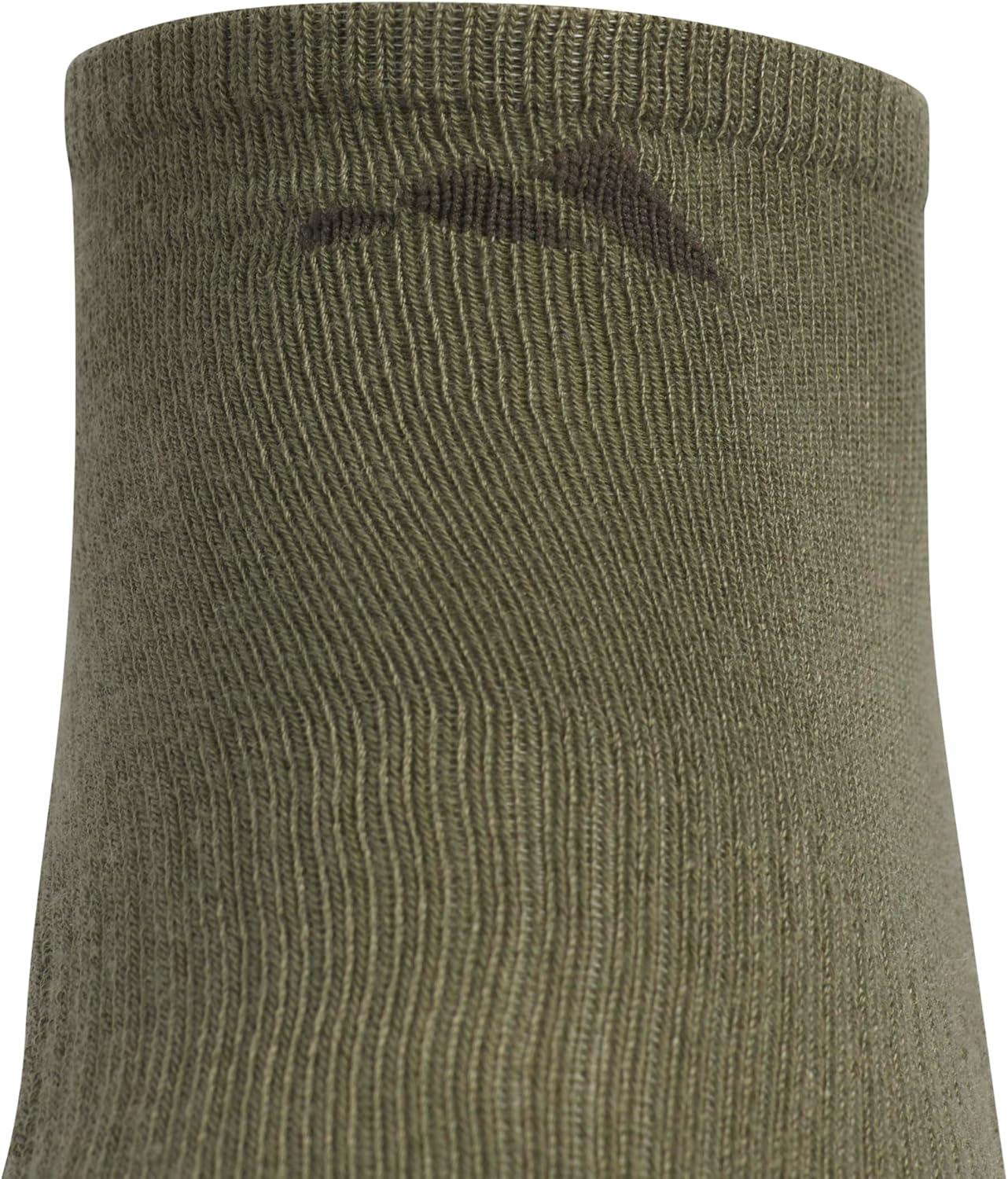 imageadidas Mens Athletic Cushioned 6Pack No Show Socks for MenOlive Strata GreenDark BlueCarbon Grey