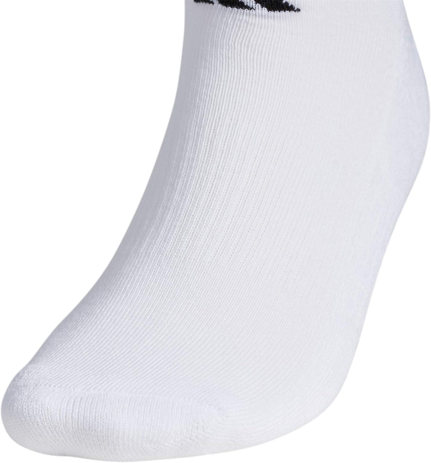 imageadidas Mens Athletic Cushioned 6Pack No Show Socks for MenWhiteBlackWhite