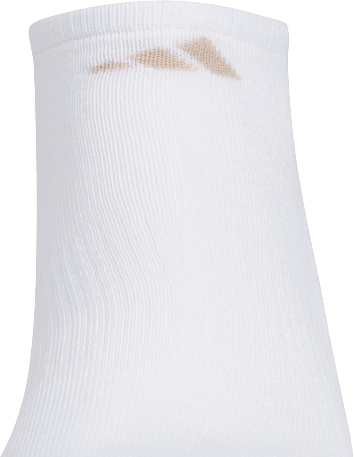 imageadidas Mens Athletic Cushioned 6Pack No Show Socks for MenWhiteWonder BeigeAlumina Beige