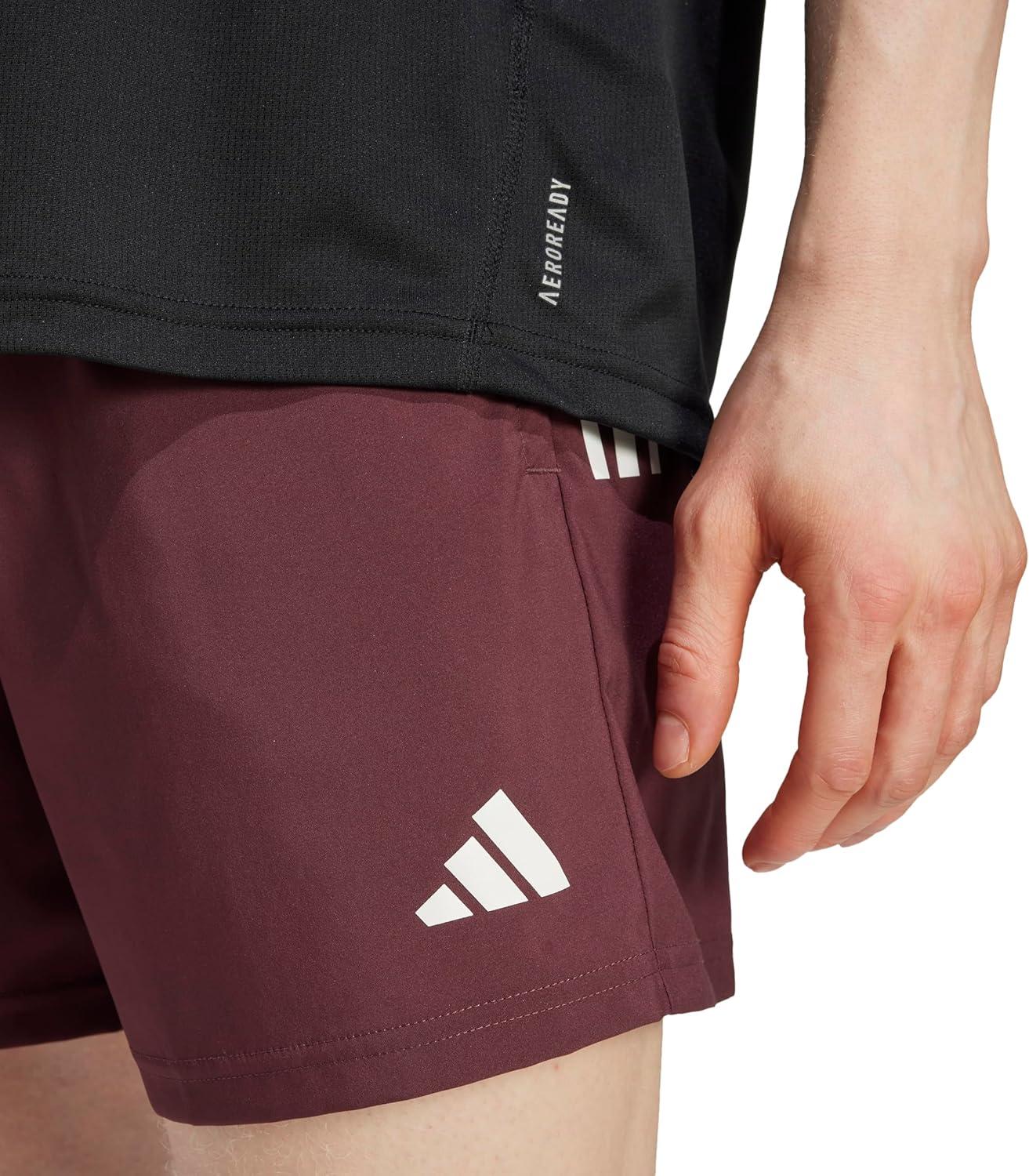 imageadidas Mens Own The Run ShortAurora Ruby