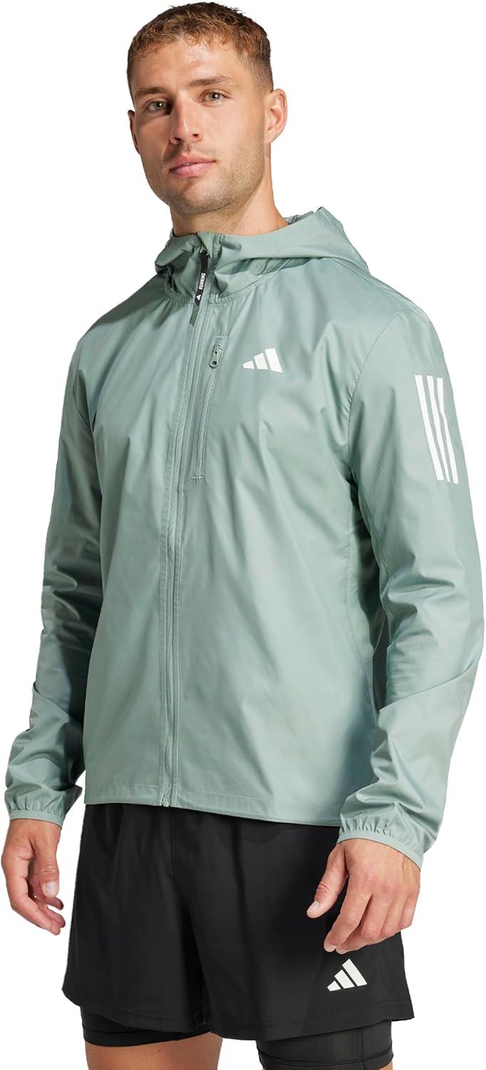 imageadidas Mens Own the Run JacketSilver Green