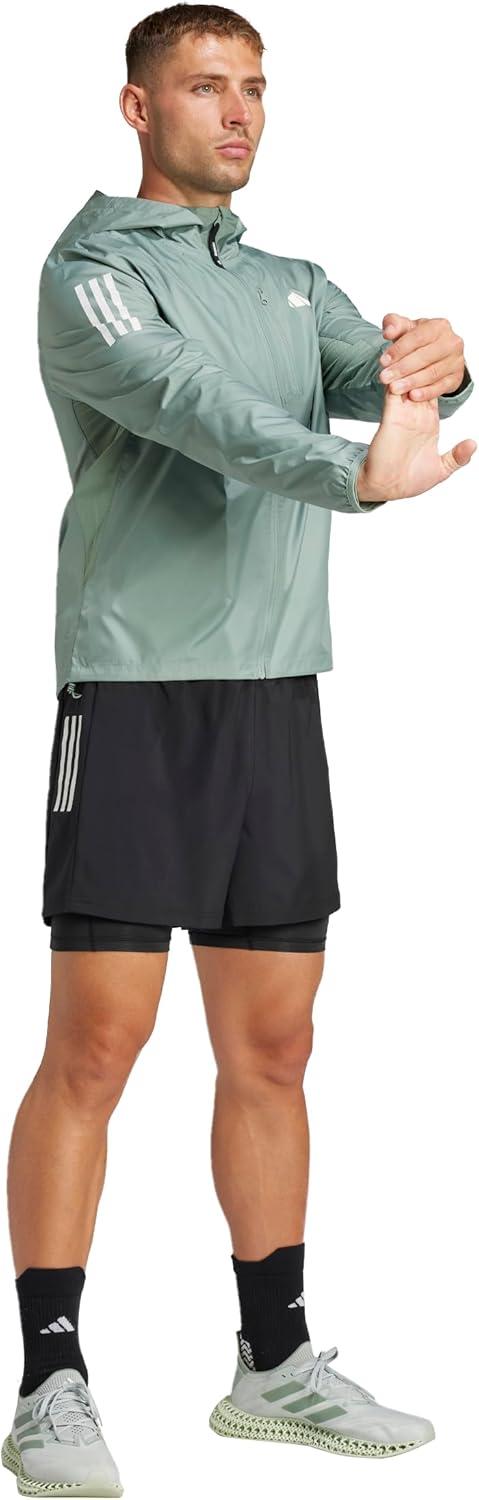 imageadidas Mens Own the Run JacketSilver Green