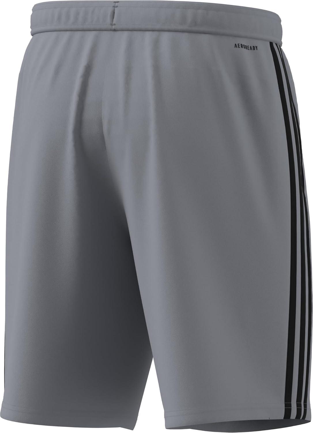 imageadidas Mens Train Essentials Piqu 3Stripes ShortsHalo SilverBlack