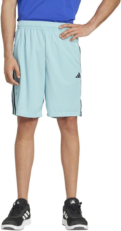 imageadidas Mens Train Essentials Piqu 3Stripes ShortsMint ToneBlack