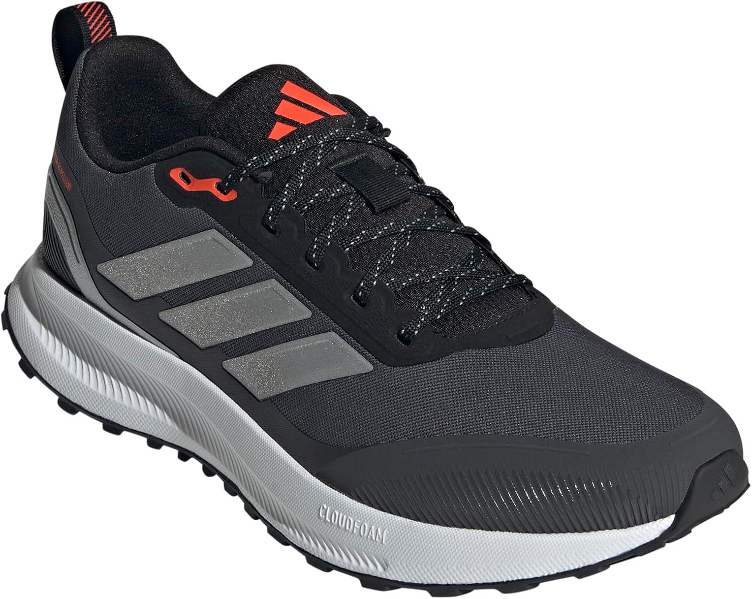 imageadidas Originals Mens Run Falcon 5 Trail ShoesBlackSilver MetallicCarbon