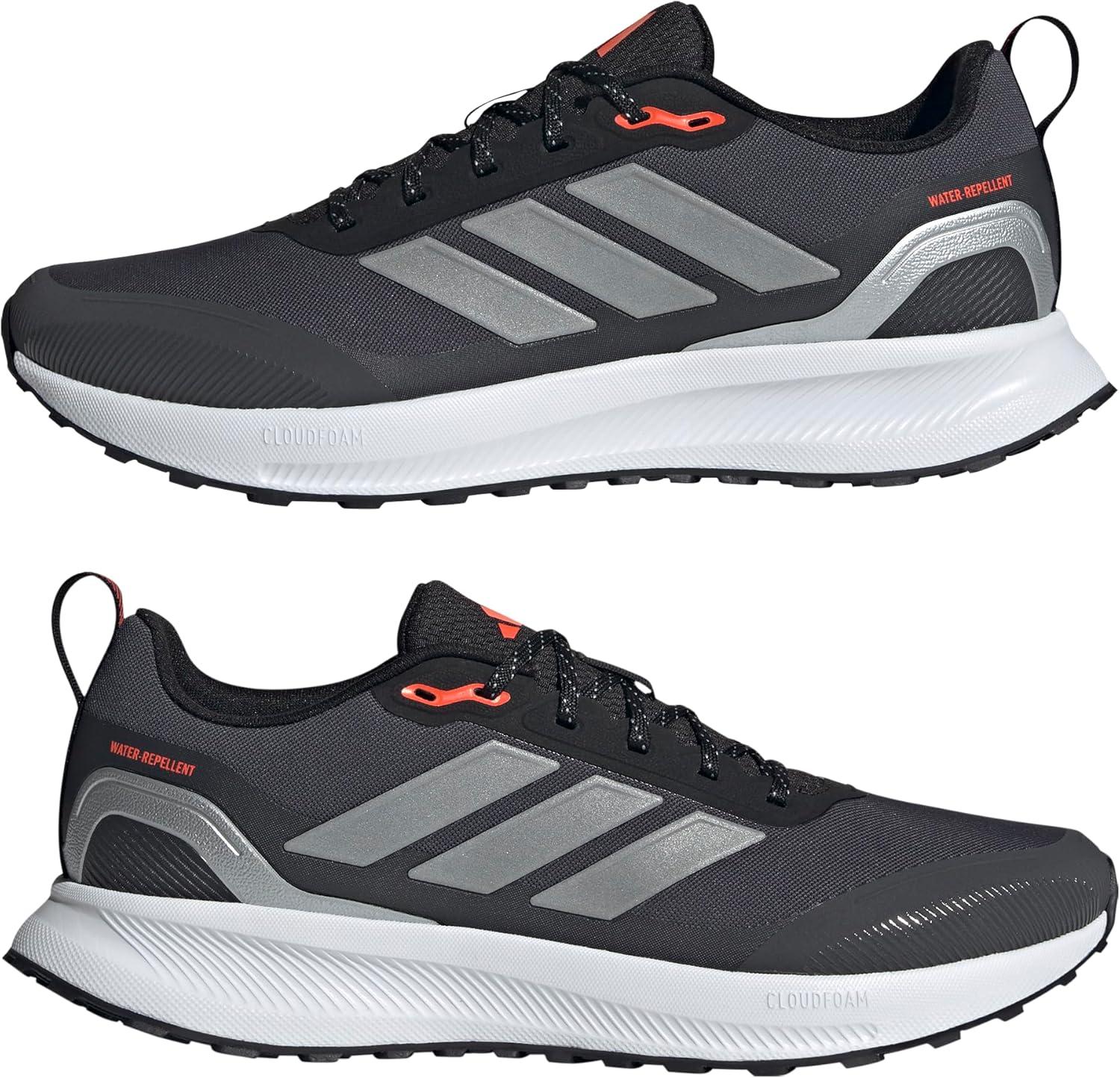 imageadidas Originals Mens Run Falcon 5 Trail ShoesBlackSilver MetallicCarbon