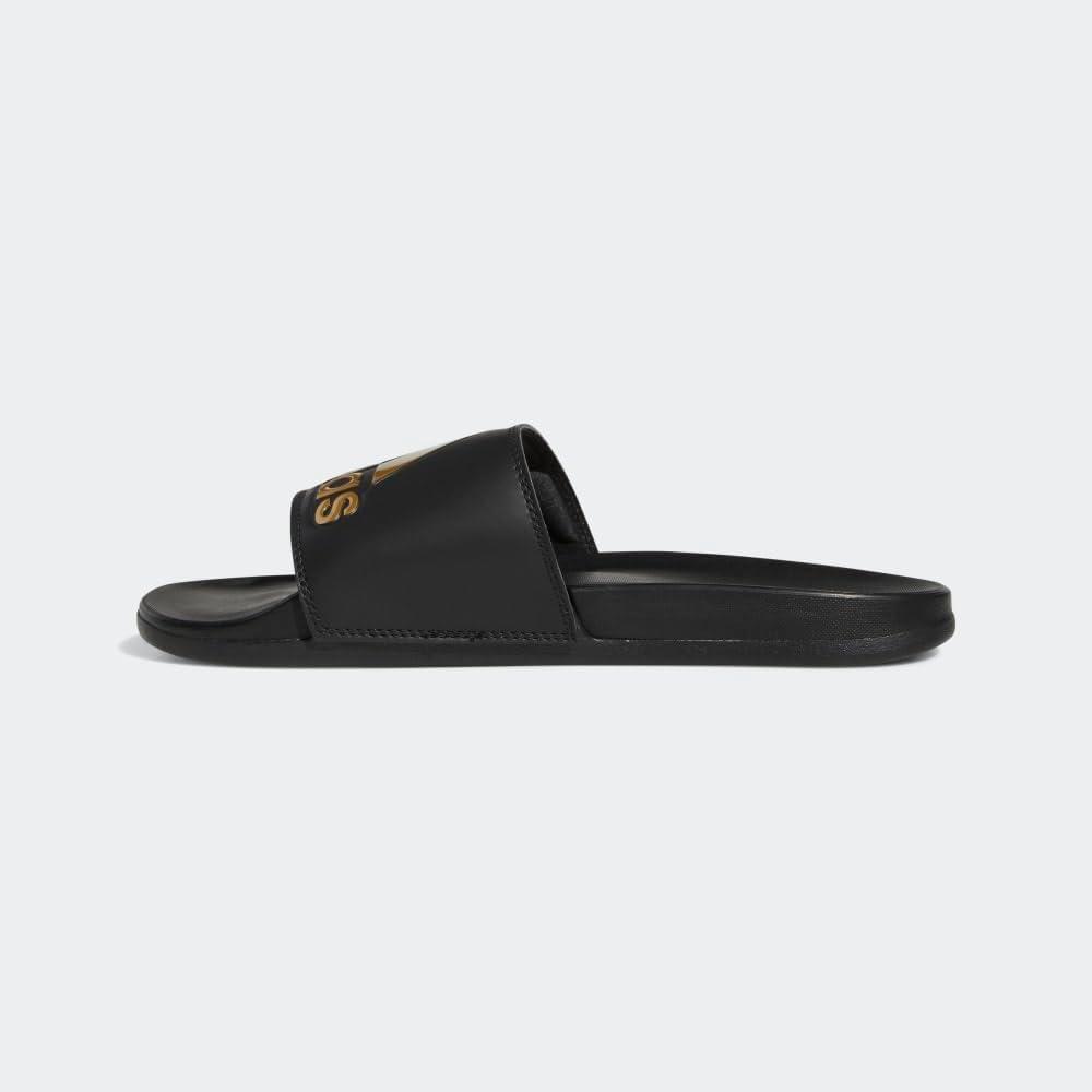 imageadidas Unisex Adilette Comfort Slide SandalBlackGold MetallicBlack