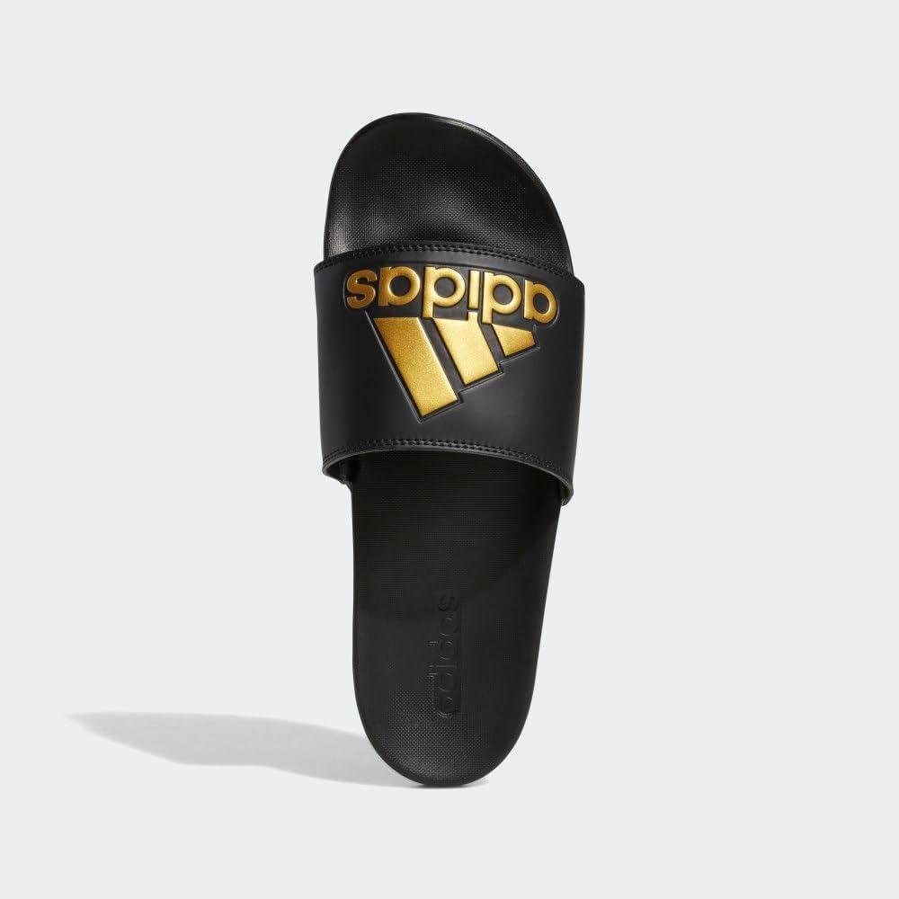 imageadidas Unisex Adilette Comfort Slide SandalBlackGold MetallicBlack