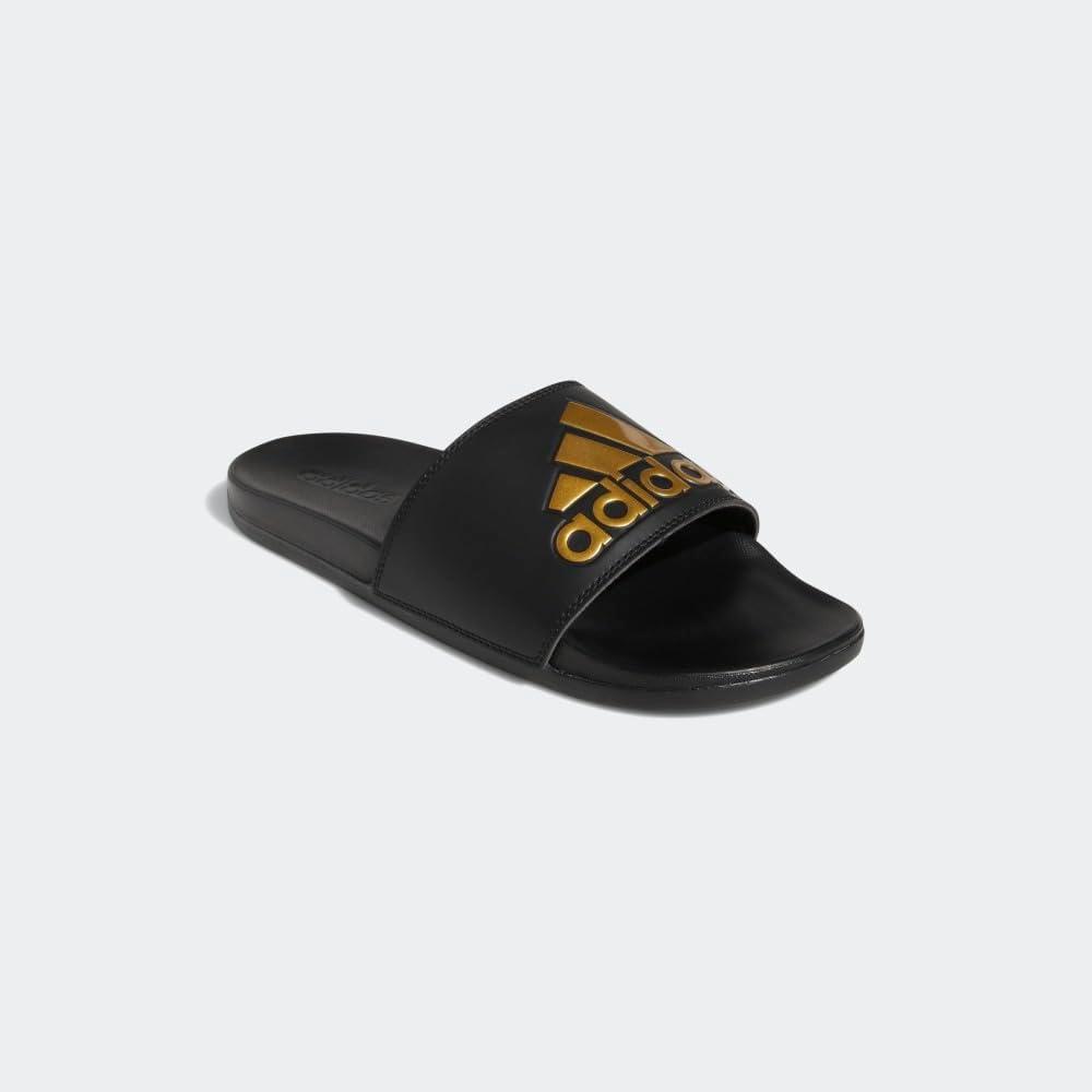 imageadidas Unisex Adilette Comfort Slide SandalBlackGold MetallicBlack
