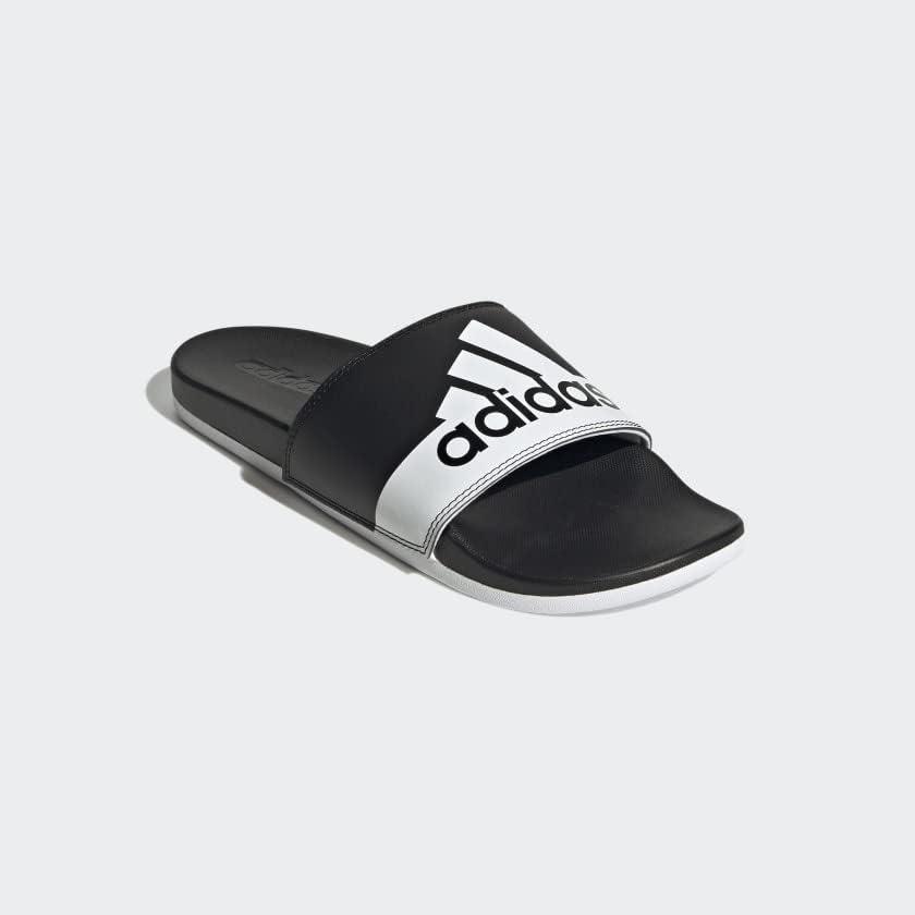 imageadidas Unisex Adilette Comfort Slide SandalBlackWhiteWhite