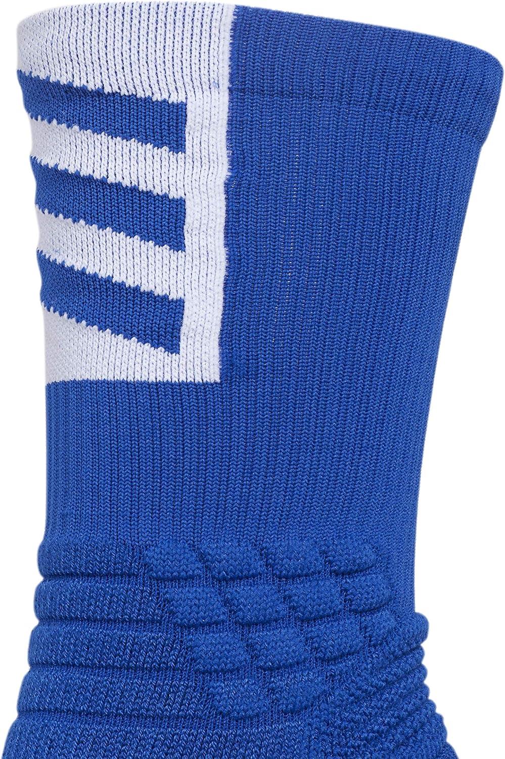 imageadidas Unisex Creator 365 Basketball Crew Socks 1PairCollegiate Royal BlueWhite