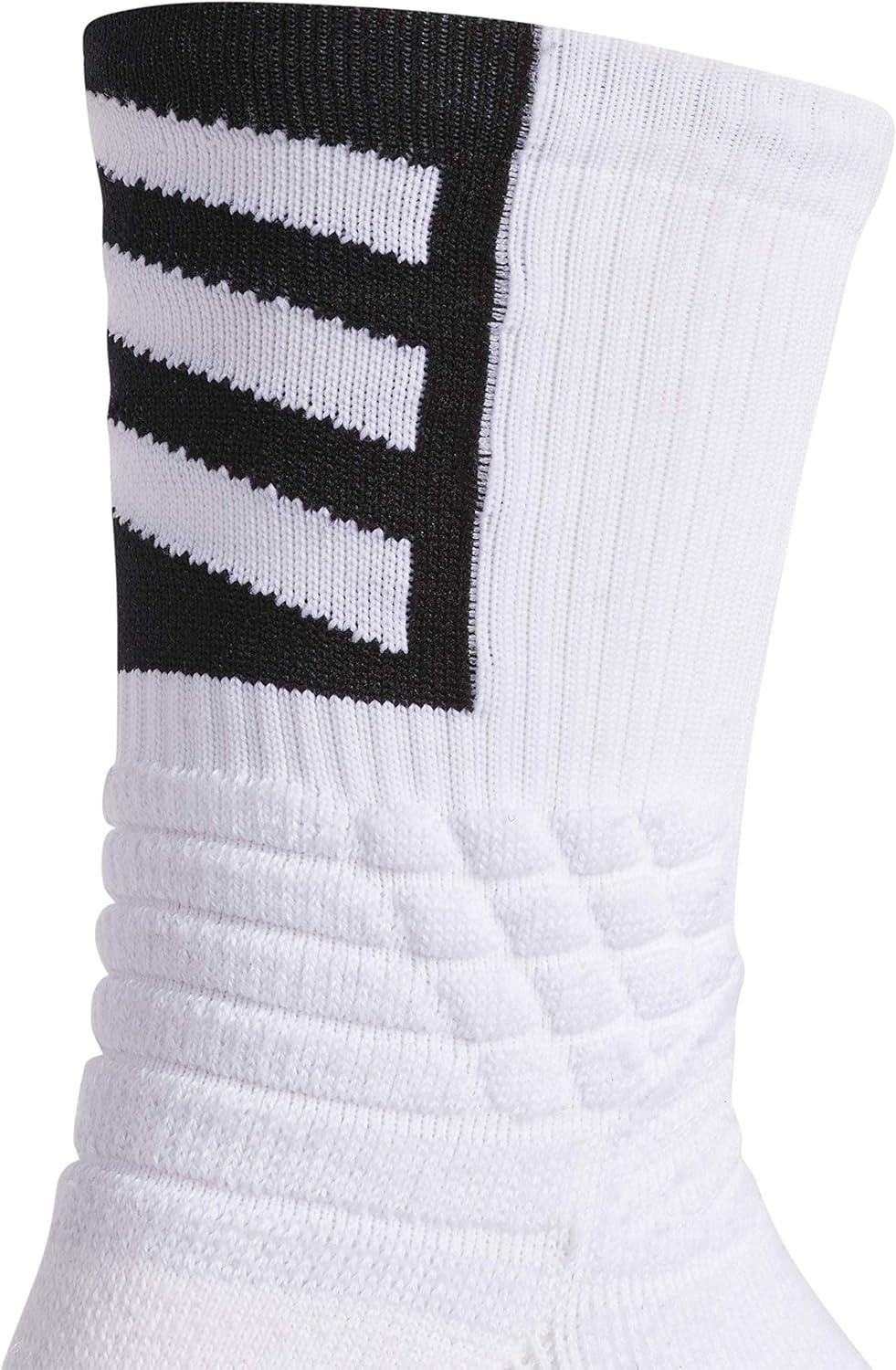 imageadidas Unisex Creator 365 Basketball Crew Socks 1PairWhiteBlack