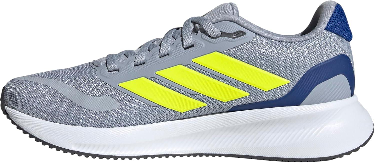imageadidas UnisexChild Run Falcon 5 SneakerHalo SilverLucid LemonTeam Royal Blue