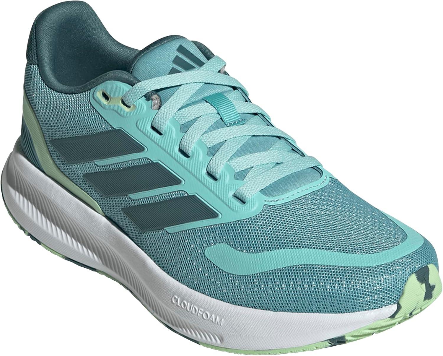 imageadidas UnisexChild Run Falcon 5 SneakerMint TonPreloved TealSemi Green Spark